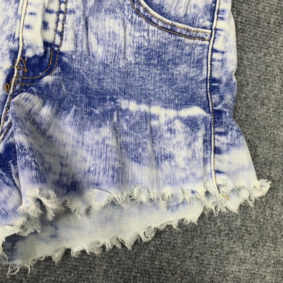 LOLO Jeans Tie Dye Bootie Shorts Women XS Raw Edges Light Weight - Picture 3 of 7